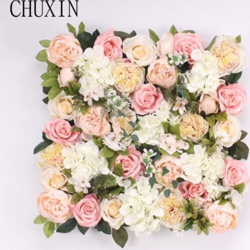 50 * 50cm homemade flower wall artificial silk flower bride wedding family party decoration high quality can be customized