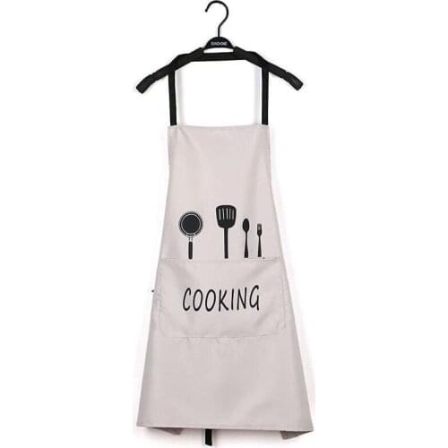 68x70cm Waterproof Polyester Apron Adult Couples Bibs Home Cooking Baking Coffee Shop Cleaning Aprons Kitchen
