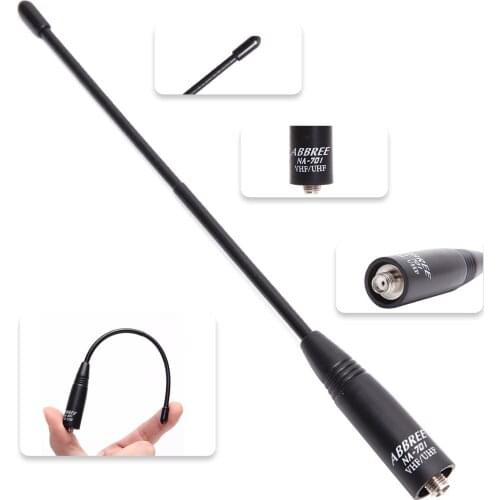 ABBREE NA-701 SMA-Female Dual Band VHF UHF Antenna For BaoFeng UV-5R BF-888s UV-82 BF-V9 Walkie Talkie