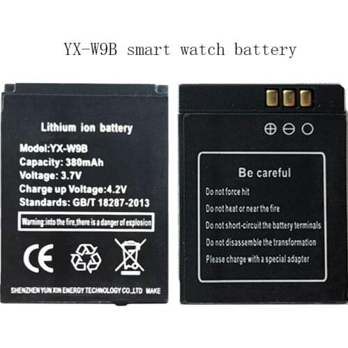 OCTelect YX-W9B battery for watch phone battery 380 mAh for dz09 smart watch battery