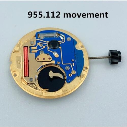 Free shipping New Swiss V8 ETA 955.112 Watch Quartz Movement Date at 3 Watch Repair Parts Without Battery