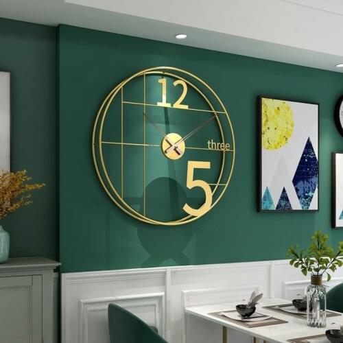 Large Golden Creative Wall Clock Modern Design Living Room Silent Wall Clock Nordic Horloge Murale Home Decoration BA60WC