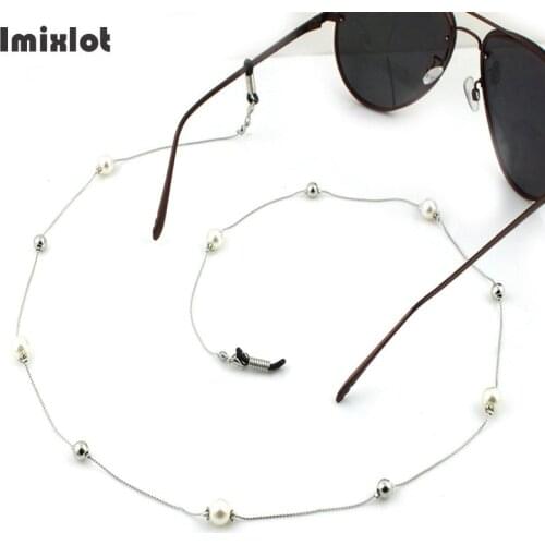 Fashion Pearl Glasses Chain Women Men Eyeglass Metal Cord Sunglasses Cord Retainer Holder Eyewear Lanyard Neck Strap Rope