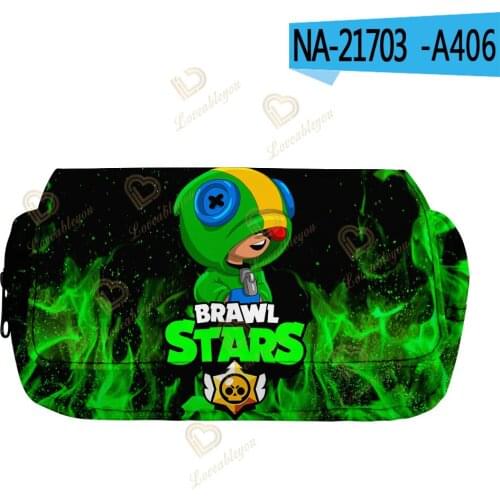 Bull Amber Shark Leon Kawaii Peach Pen Pencil Case Bag Canvas School Stationary Receive Black Tools Makeup Pouch Cosmetics Case