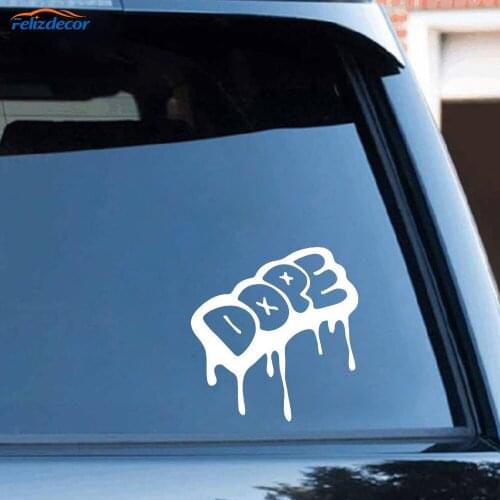 Black/Silver Rebel Heaven Car Styling Funny DOPE Car Sticker Fashion Vinyl Decal Accessories C430