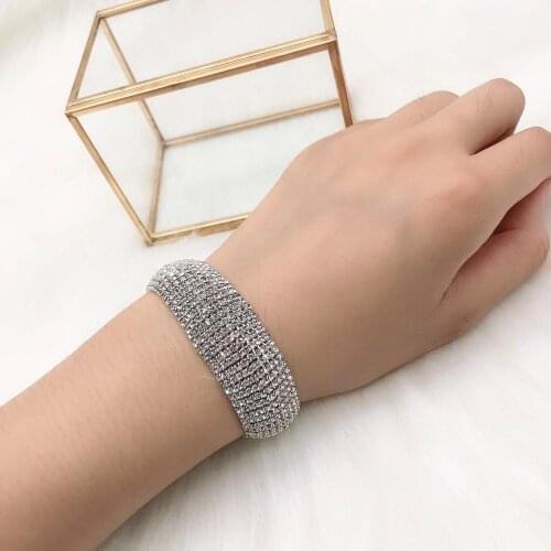 Dazzling cryrtal Silver Bracelets