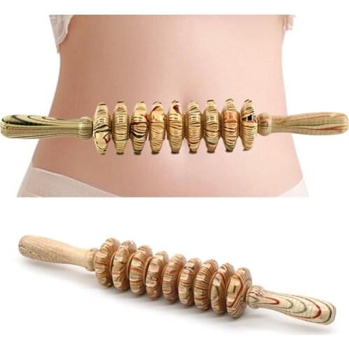 Wood Massager Roller Handheld Cellulite Blasters Massage Trigger Point Stick Body Therapy Massager Muscle Relief Tool