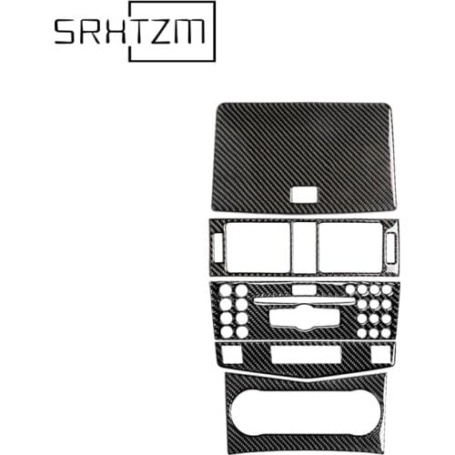 For mercedes C class W204 Carbon fiber Interior Trim Outlet CD Air Conditioning Central control Panel Car stickers and Decals