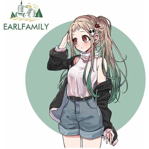 EARLFAMILY 13cm x 11.9cm for Yahiro Nene Skull Anime Car Stickers Windshield RV Cartoon Decal Surfboard Cartoon Vinyl Car Wrap