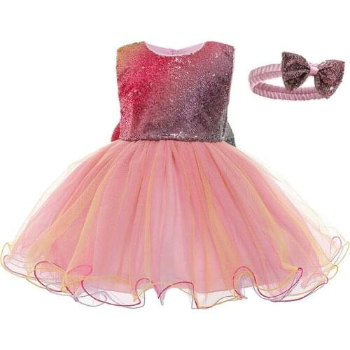 Baby girl summer sequined headband knot sweet fluffy net yarn princess dress full moon dress girl dress prom dress girl dress