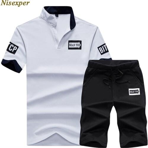 Mens Summer Sets Shorts + Short Sleeve T Shirt 2020 New Men Beach Shorts Tee Male Tracksuits Elastic Waist Shorts 4XL