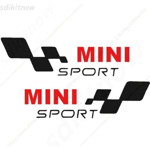 2018 New 2pcs Car Body Windows Sports Racing PVC Sticker Decal Styling For Mini Cooper R50 R52 R53 R56 R57 R58 R60