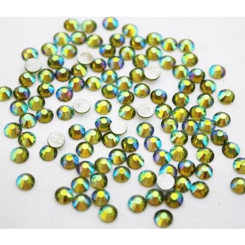Olivine AB Non Hotfix Rhinestone Crystal AB Strass DIY 3D Nail Art Rhinestones Wedding Dress Decoration
