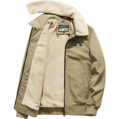 Autumn Winter Jacket Men Casual Velvet Thick Warm Parka Jacket Fur Collar Detachable Windbreaker Outerwear Large Size M-4XL