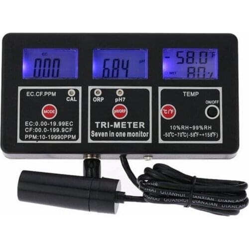 PH-218 Seven-in-one Water Meter Ph Multi-function ORP TDS EC Quality Monitor CF TEMP