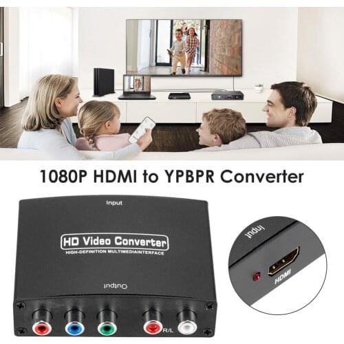 1080P HD Video Converter HDMI-compatible to YPBPR Component R/L Audio Adapter for TV PC Set-Top Box Computer Accessories