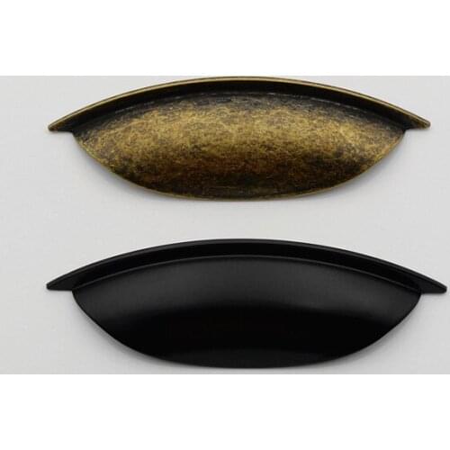 Retro Zinc Alloy Knobs and Handles Black Drawer Handle Rustic Antique Bronze Wardrobe Kitchen Cabinet Pull Furniture Hardware