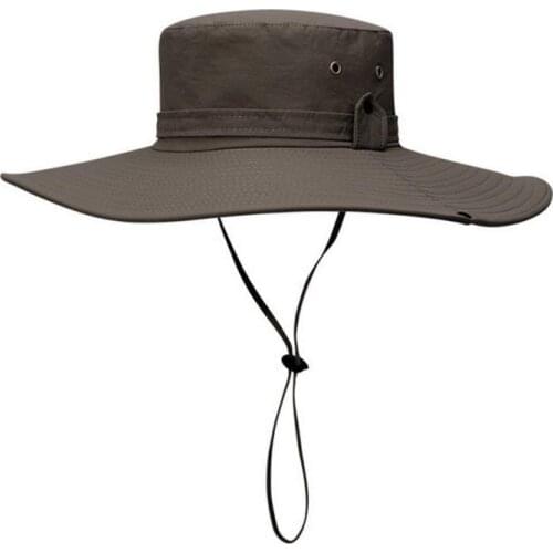 Travelers Ourtdoors on foot Fisherman Hat Man Wide Brim Hat Waterproof Boonie Hat Camping Men Plus Size Bucket Hat Sun Cap 60cm