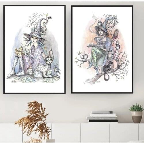 Nordic Witches Magic Canvas Painting Posters and Prints Casual Witch Wall Pictures for Living Room Home Decor Best Gifts Ever