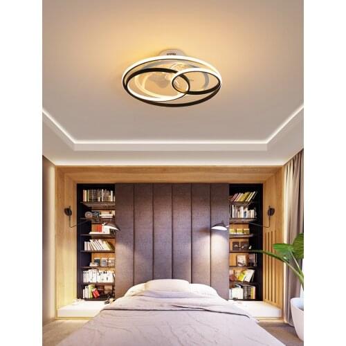 Modern MinimalistCeiling Fan Lamp Living Room Bedroom Dining Room Small Lamp Fan Chandelier Lamp Fan Integrated Ceiling Fan Lamp