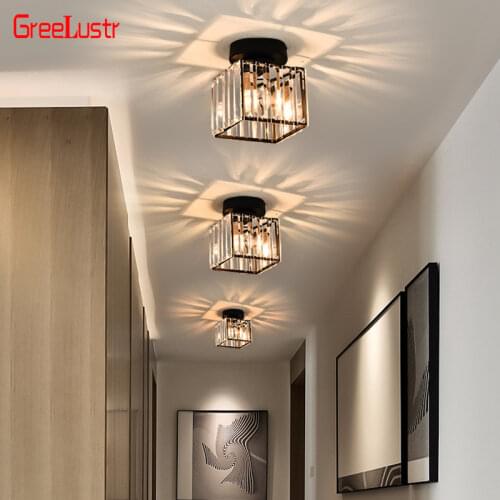 Led Ceiling Light Crystal Mordern Ceiling Lamps Nordic Plafon Luminaria De Teto for Hall Passway Bar Led lustres Light fixtures