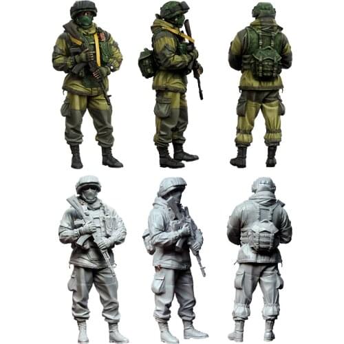 [tuskmodel] 1 35 scale resin model figures kit Modern Russian Soldiers e3