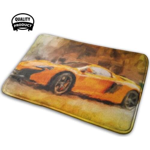 [High Quality Graphics] Oil Painting - Mclaren Comfortable Door Mat Rug Carpet Cushion Mclaren Senna Rims Super Car Hyper Car