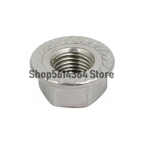 12pcs M12 x 1.25mm Pitch Metric Fine Thread 304 Stainless Steel Hex Flange Nut