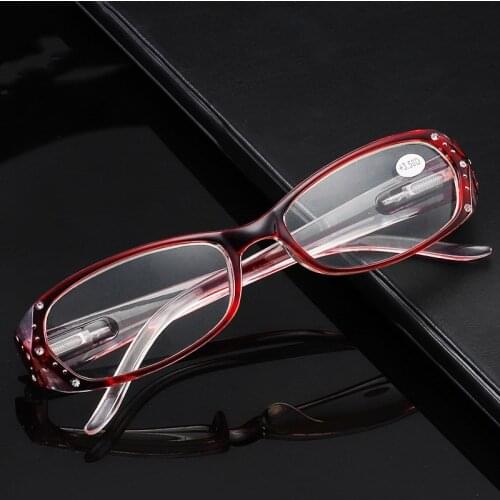 2020 Vintage Rhinestone aspheric lens Women Reading Glasses Floral Print Lady Glasses Reader with Diamond gafas de lectura