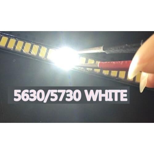 3000PCS 5630/5730-CW/WW 0.5W-150Ma 50-55lm 6500K White Light SMD 5730 5630 LED 5730 diodes (3.2~3.4V)