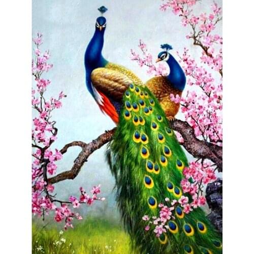 5D DIY Diamond Painting Full Display Peacock Diamond Embroidery Full Round/Square Mosaic Picture Of Rhinestones Home Decor Gift