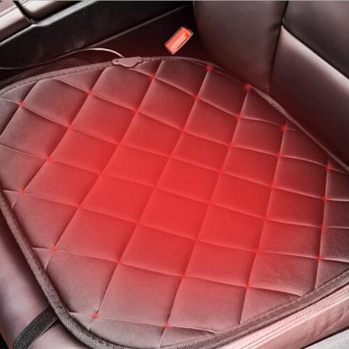 Auto Seat Heating Cushion Office Heating Pad12V Car Heated Seat Cover Car Heating Seat Cushion Single