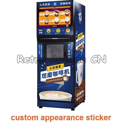 Automatic Coffee Vending Machine Electric Coin design self-service 20 Product Types Support Heating and Cooling 200 capacity