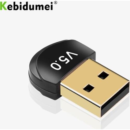 Kebidumei Bluetooth USB Dongle Wireless Adapter 5.0 Bluetooth Dongle Music Sound Receiver Adapter Transmitter For Computer PC