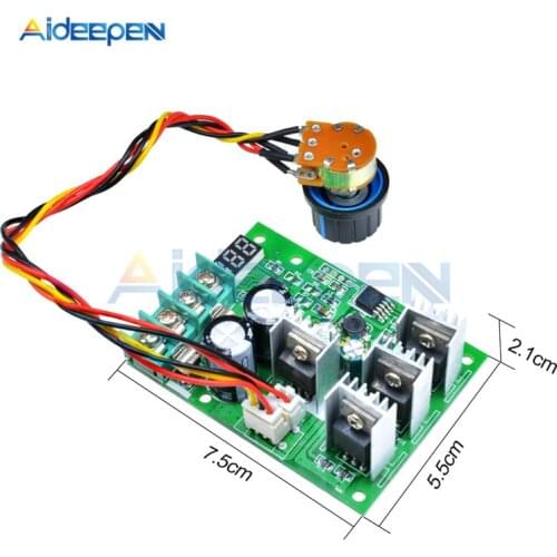 DC 6-60V 30A Adjustable LED Digital Motor Speed Regulator PWM DC Motor Speed Controller Motor Speed Control Governer 12V 24V 36V