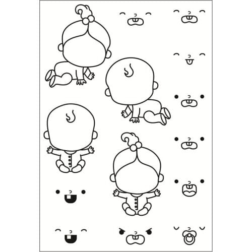 Baby crawling Transparent Silicone Stamp/Seal for DIY scrapbooking/photo album Decorative clear stamp