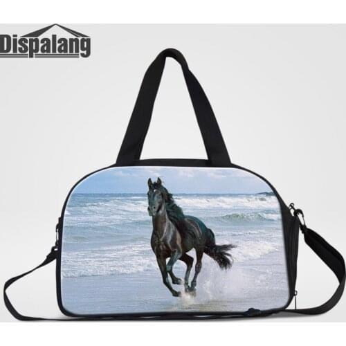 Dispalang Horse Animal Print Travel Bags for Men Women Carry on Luggage Bags Travel Duffel Bag Tote Large Weekend Bag Overnight