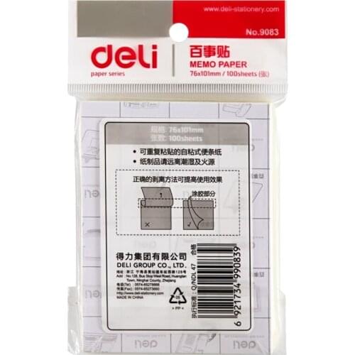DL Wholesale right 9083 paper 76*101mm notepaper strikingly sticky note paper 100 Teaching equipment student stationery