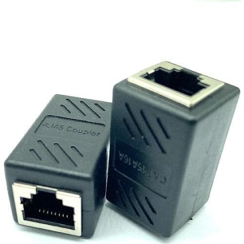 Ethernet Cable Adapter 8P8C RJ45 Lan Cable Extension Connector for Internet Connection Female to Female