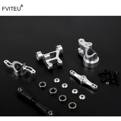 FVITEU CNC Metal Alloy Arms Steering Group Kits for Losi 5iveT Rovan LT