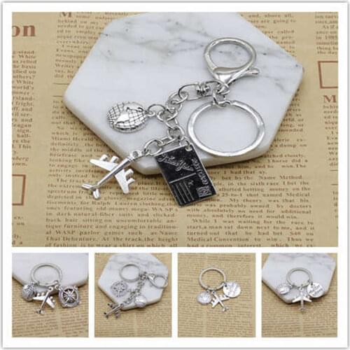 Glamour fashion no matter where the pendant travel keychain friendship best friend flight master jewelry keychain