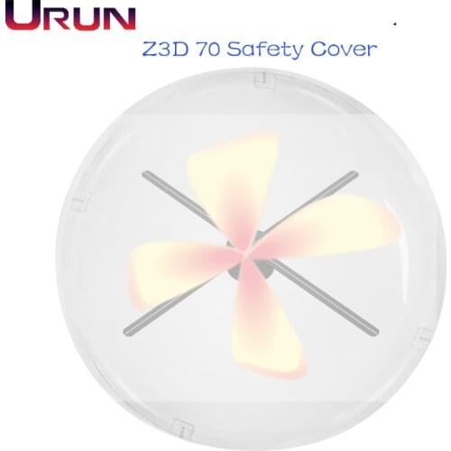 Holographic Advertising Fan LED display Z3D 70 70cm LED FAN Safety Cover
