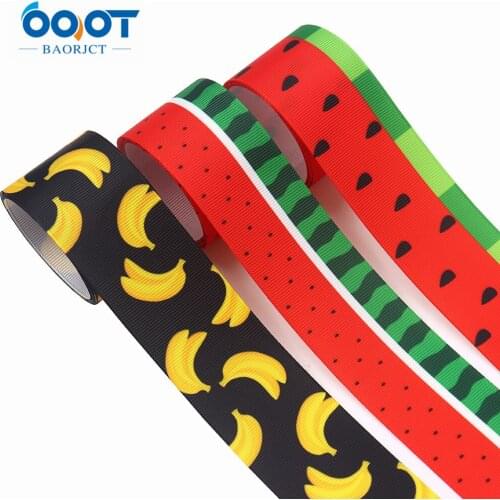 Fruit Series Thermal Transfer Printed Grosgrain Ribbons,38MM 10Yards M-21819-1263 Bow Cap DIY Party Gift Packaging Materials