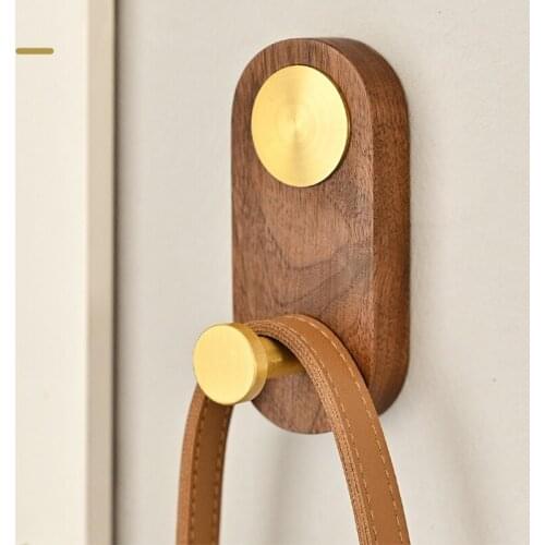 1Pc Creative Wooden Wall-mounted Coat Hook Living Room Clothes Hats Belt Hanger Home Hanging Rack