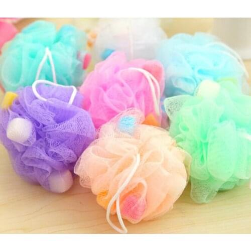 1PC Bath Ball Bath Tubs Cool Ball Bath Towel Scrubber Body Cleaning Mesh Flower Shower Sponge Wash Bathroom Accessories LF 174
