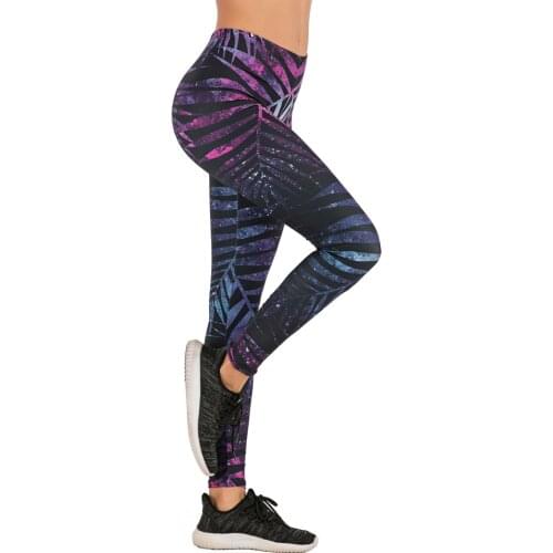 Slim High Waist Leggings Woman Pants Women Fashion Legging Fluorescent tree branch Printing leggins