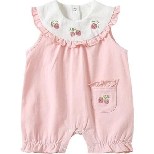 Summer Baby Rompers Embroidery Baby Girls Clothing Kids Jumpsuits Newborn Baby girls Clothes 0-2Y