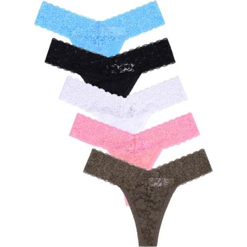 Hot Sale Sexy Lace Women Thongs Girls Summer G-String Lingerie Womens Plus Size Fashions Underwear Panties Bikini T-Back