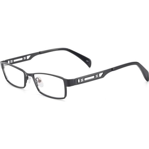 Fashion Full Frame Metal Rectangular Eyeglasses Frames For Men With Prescription Glasses Multifocal Myopia Lenses