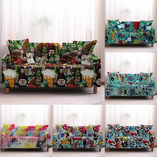 Cartoons Sofa Cover Elastic Protective For Living Room Furniture Decoration Sofa Stretch Sofa Covers Slipcovers 1/2/3/4 Seaters
